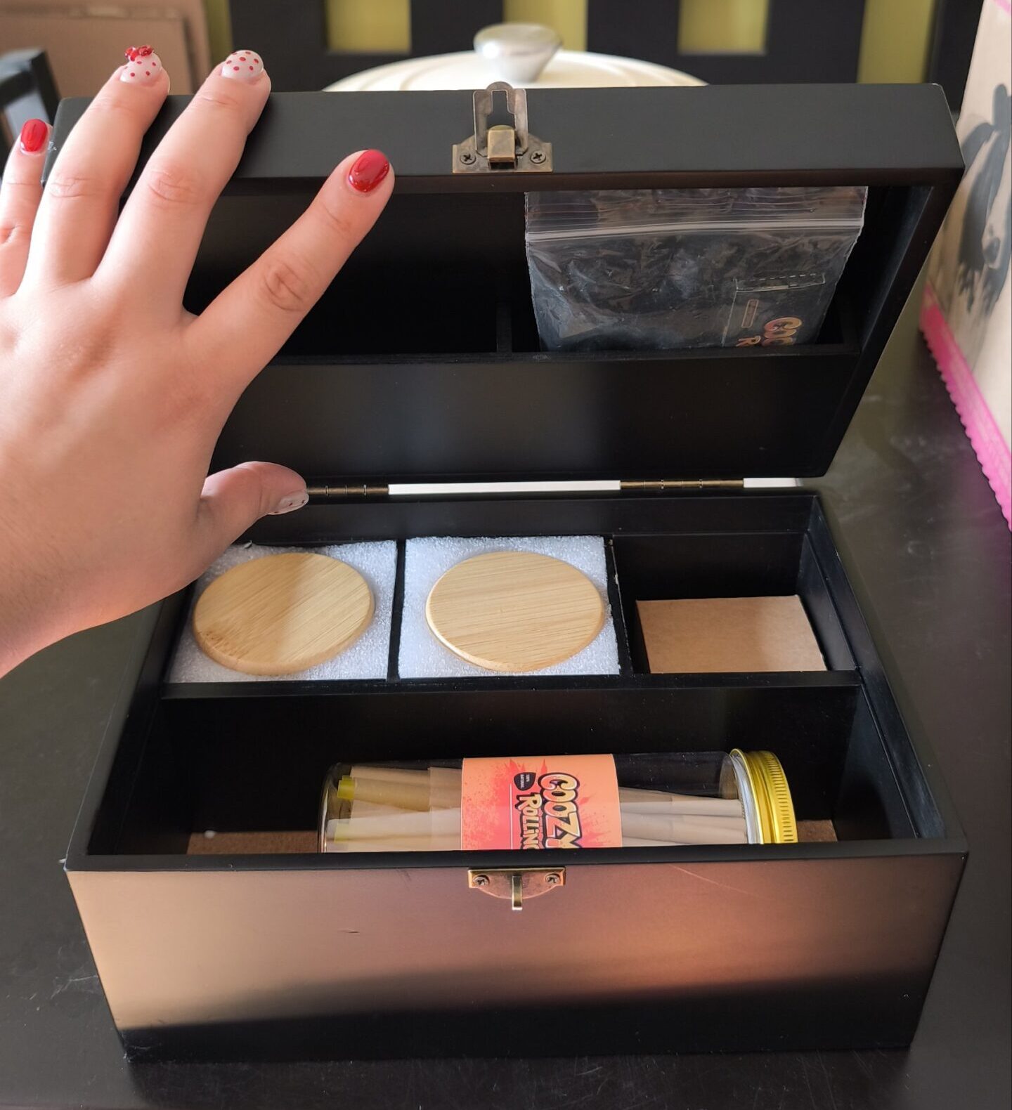 Caja de regalo para preparar cigarros con grinder papel envases de vidrio - Imagen 8