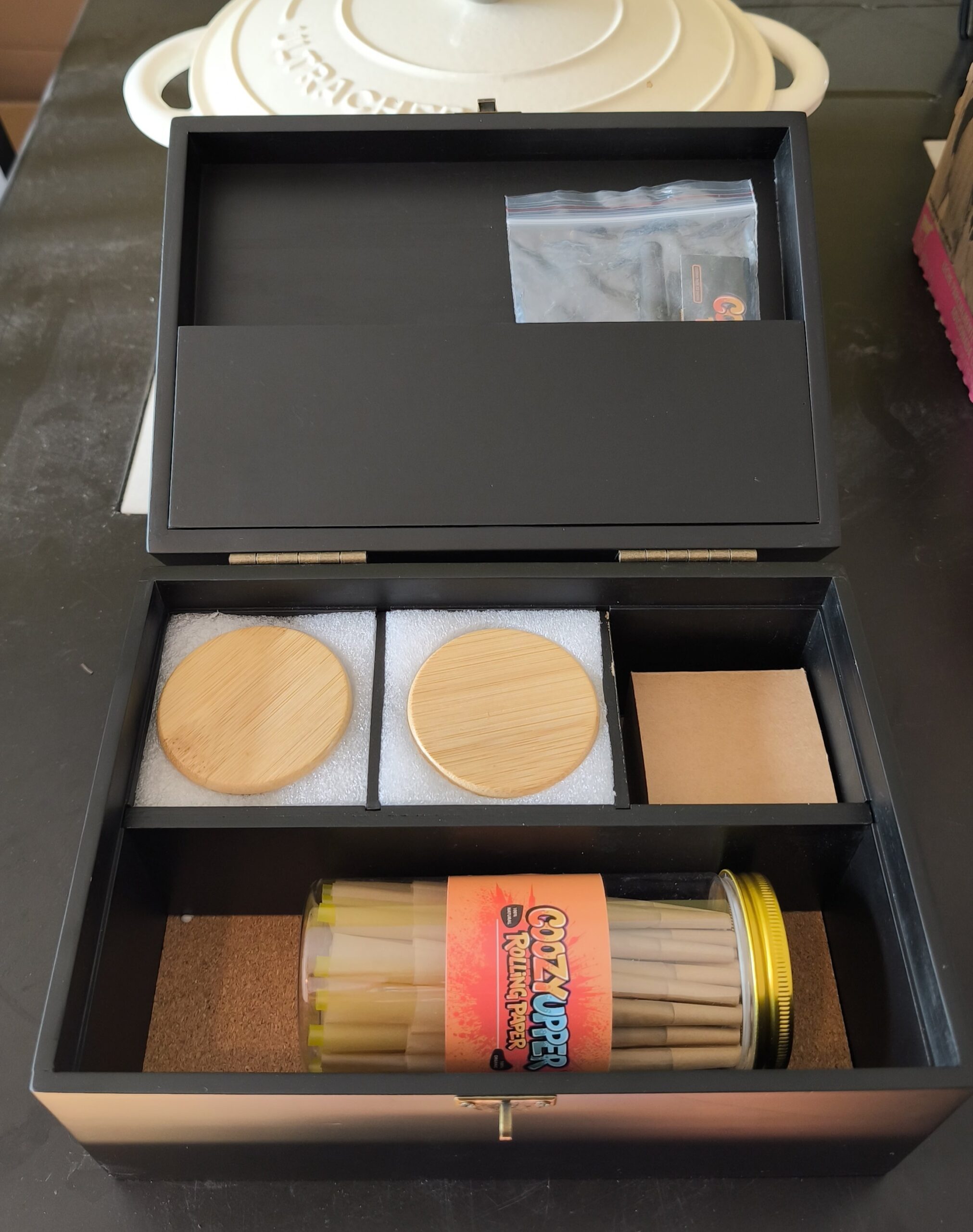 Caja de regalo para preparar cigarros con grinder papel envases de vidrio - Imagen 2