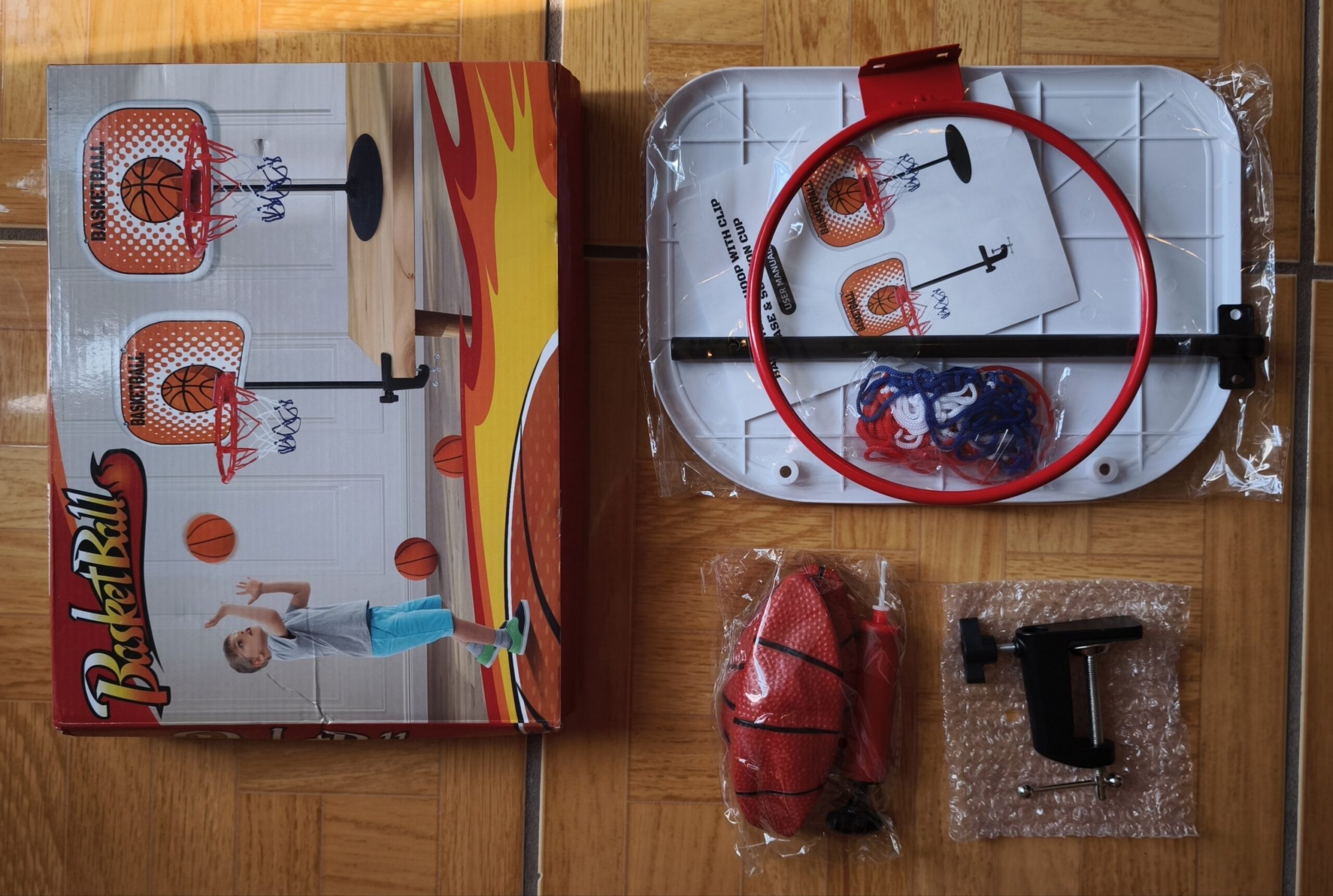 Mini canasta de basquetbol para escritorio juego con pelota y soporte - Imagen 11