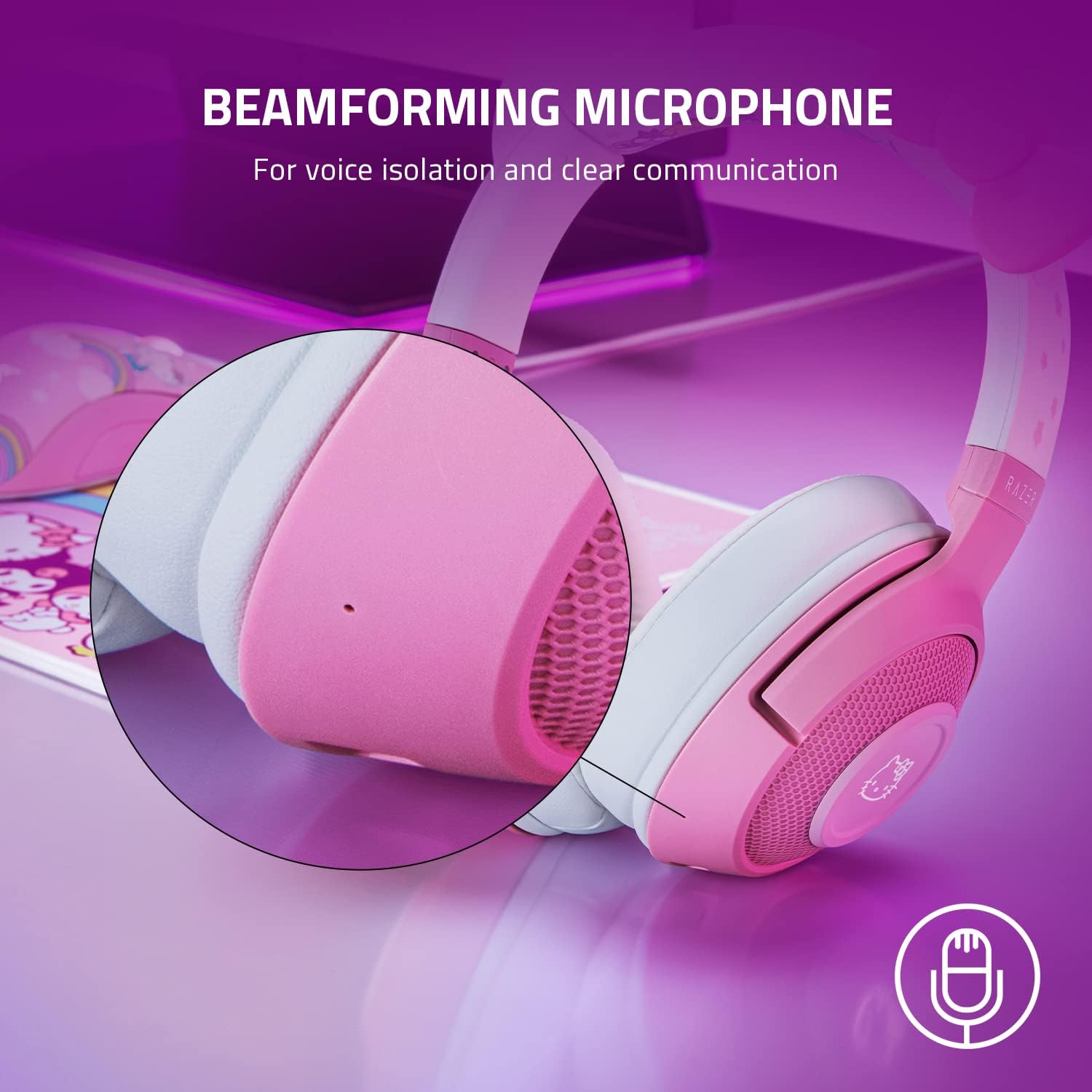 Razer Kraken BT Auriculares Bluetooth 5.0 Edición Hello Kitty & Friends - Image 3
