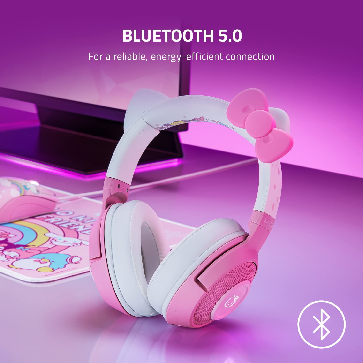 Razer Kraken BT Auriculares Bluetooth 5.0 Edición Hello Kitty & Friends - Image 2