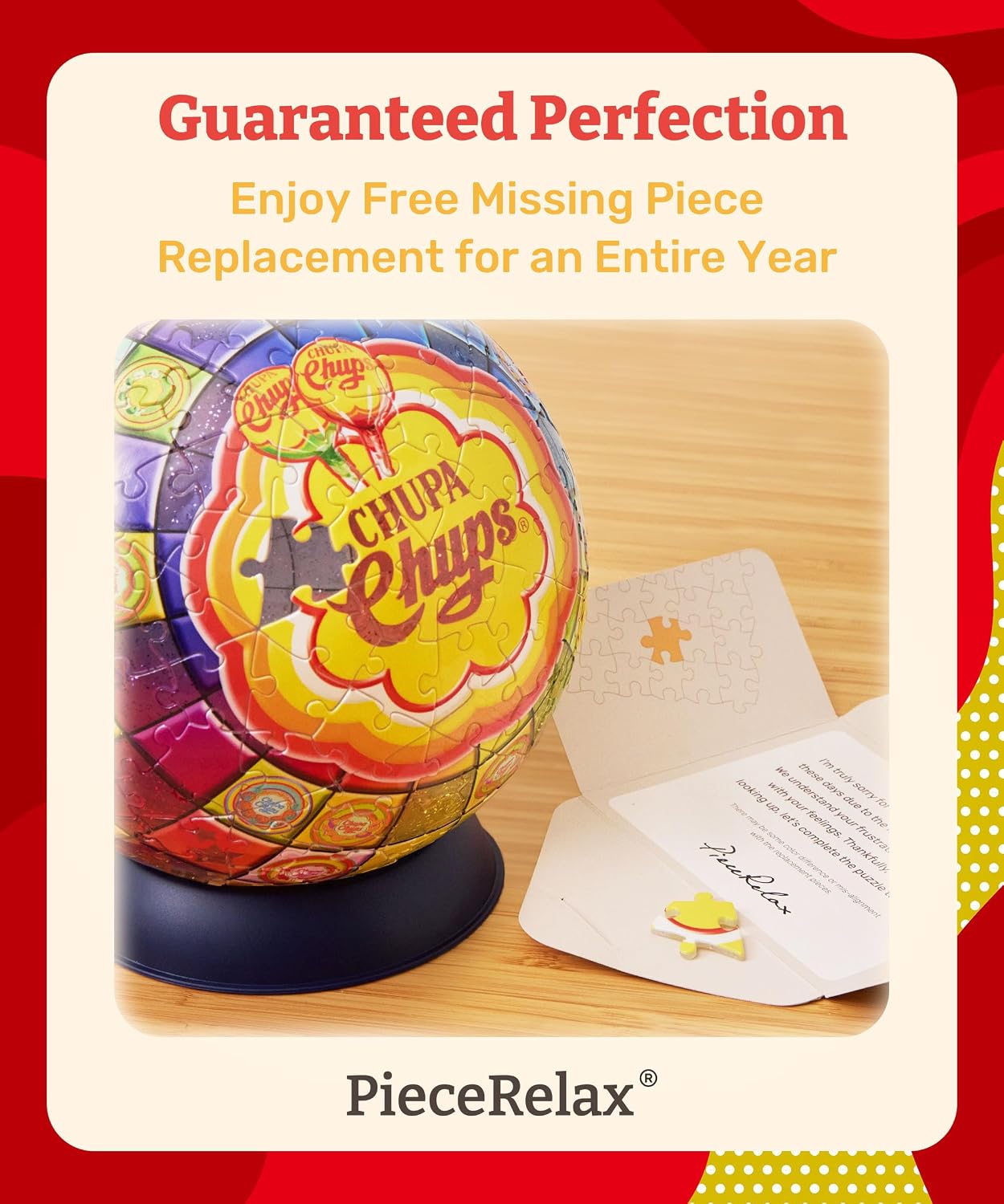 Chupa Chups X PieceRelax 3D Puzzle Ball 6-inch 240 Piezas - Image 8