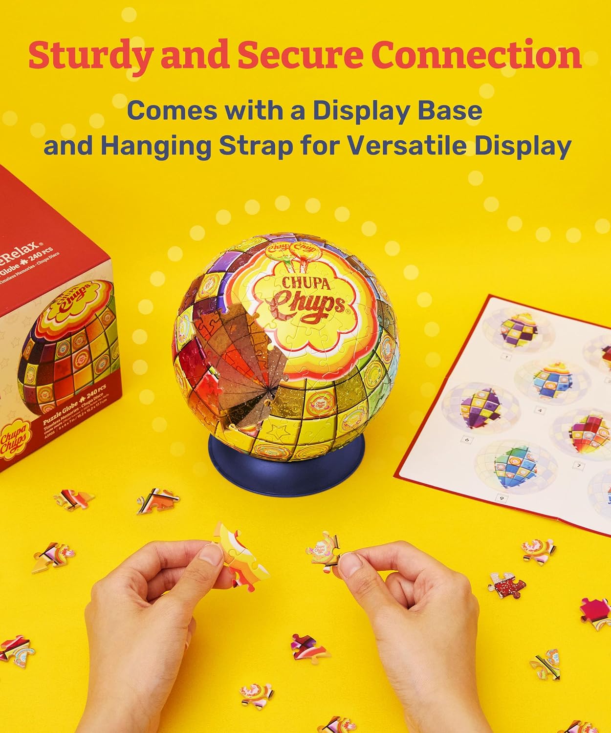 Chupa Chups X PieceRelax 3D Puzzle Ball 6-inch 240 Piezas - Image 3